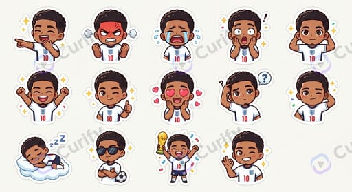 Nano Banana Prompt: Football Star Chibi Sticker Set Generator | Curify AI