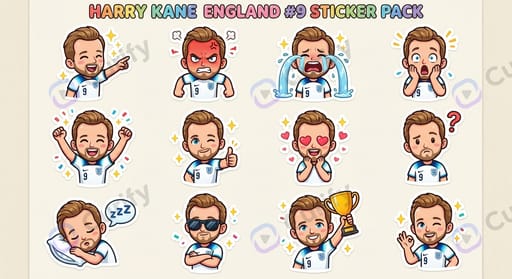 Nano Banana Prompt: Football Star Chibi Sticker Set Generator | Curify AI