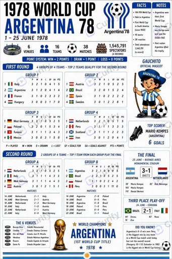 Football Tournament Retro Infographic preview 1