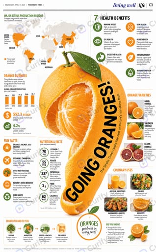 Nano Banana Prompt: Fruit Commercial Lifestyle Infographic Poster Generator | Curify AI