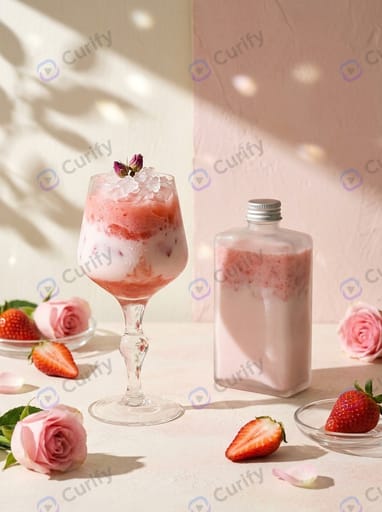 Strawberry Rose Milk