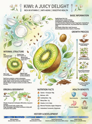 Nano Banana संकेत शब्द: फल विज्ञान जानकारी चित्र जनरेटर｜Curify AI