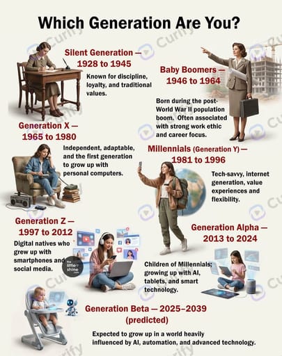 Generation Comparison Educational Infographic