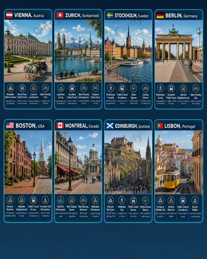 Nano Banana Prompt: Global City Walkability Infographic Card Generator | Curify AI