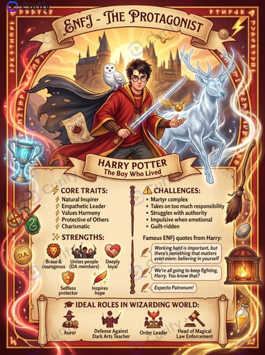 Harry Potter MBTI Infographic preview 1