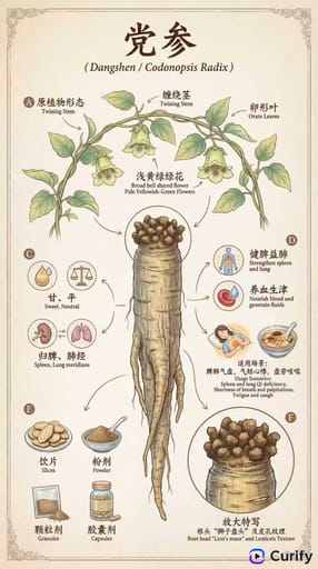 Nano Banana Anahtar Kelimeleri: Geleneksel Bitkisel Tıbbi Panorama Ayrıntılı Görüntü Üretici｜Curify AI