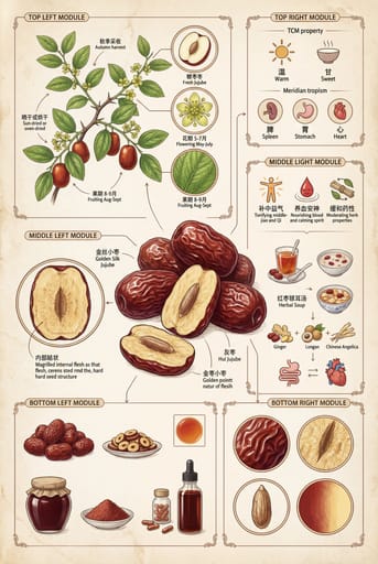 Nano Banana Prompt: Panorama-Zerlegungsdiagramm für chinesische Kräuter｜Curify AI