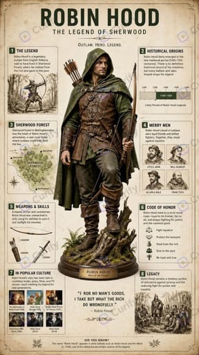 Nano Banana Prompt: Historical Figure Biography Vintage Infographic Generator | Curify AI