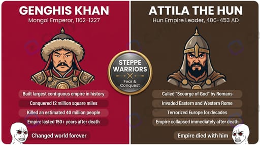 genghis khan vs attila the hun