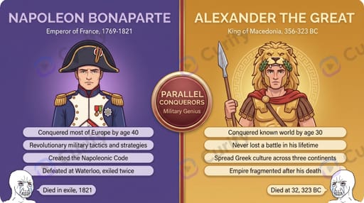 Historical Figure VS: Side-by-Side Comparison Infographic Maker