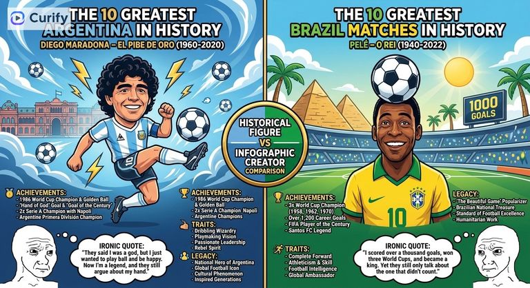 Historical Figure VS: Side-by-Side Comparison Infographic Maker