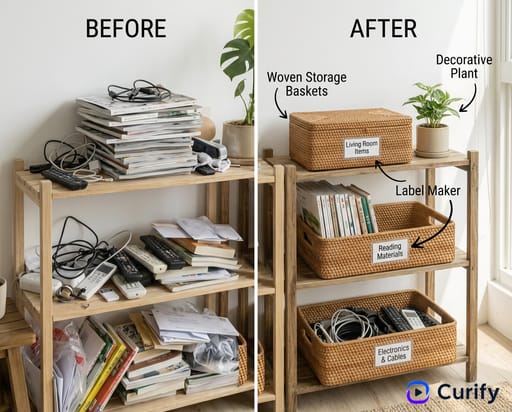 Home Organization Before & After Poster | Curify AI