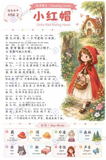 Nano Banana Prompt: HSK Bilingual Reading Text Lesson Poster | Curify AI