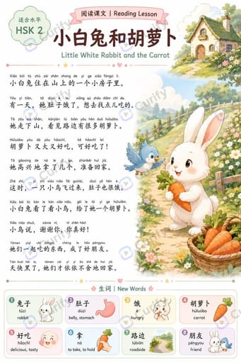 Nano Banana Prompt: HSK Bilingual Reading Text Lesson Poster | Curify AI