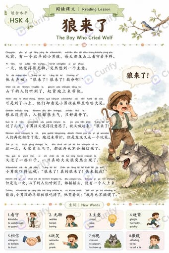 Nano Banana Prompt: HSK Bilingual Reading Text Lesson Poster | Curify AI