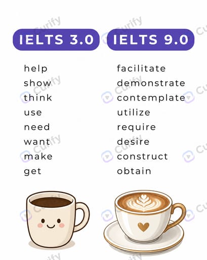 IELTS 3.0 → 9.0 Vocabulary Upgrade Poster