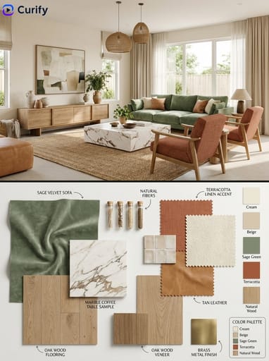Nano Banana Prompt: Interior Design Mood Board Generator | Curify AI