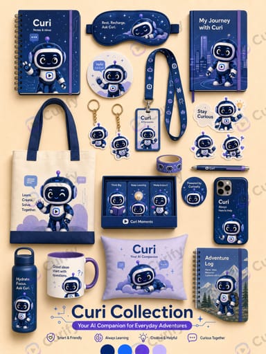 Nano Banana Prompt: IP Cultural & Stationery Merchandise Mockup Set Generator | Curify AI