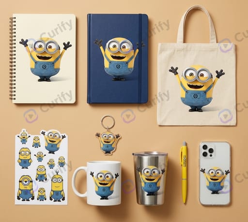 Nano Banana Prompt: IP Cultural & Stationery Merchandise Mockup Set Generator | Curify AI