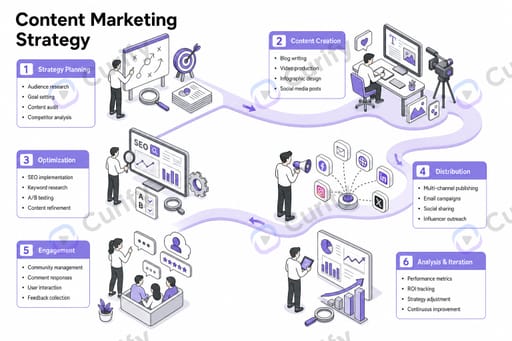 Isometric Business Process Roadmap Infographic preview 1