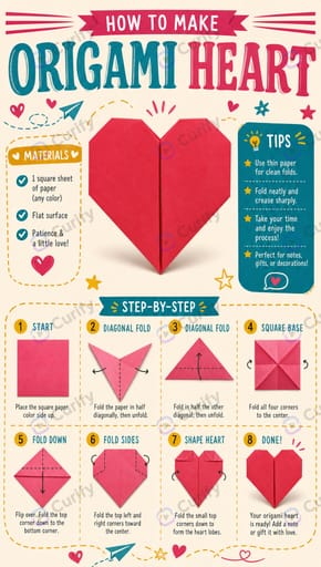 Nano Banana Prompt: Kids Origami Step Tutorial Infographic Poster Generator | Curify AI
