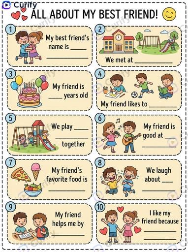 Kids Theme Fill-in Worksheet preview 1