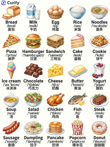 Kids Vocabulary Poster Generator (Bilingual Watercolor) | Curify AI