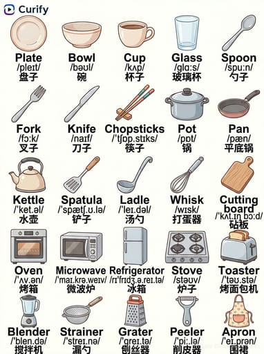 Kids Vocabulary Poster Generator (Bilingual Watercolor) | Curify AI