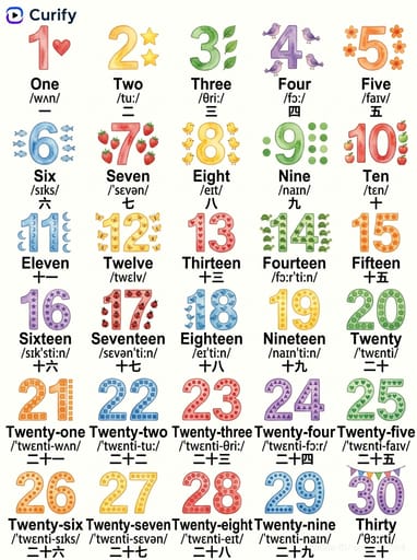 Kids Vocabulary Poster Generator (Bilingual Watercolor) | Curify AI