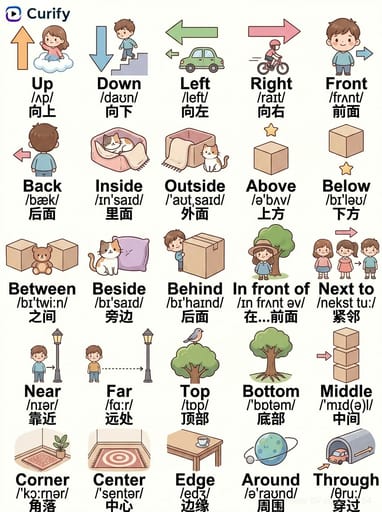 Kids Vocabulary Poster Generator (Bilingual Watercolor) | Curify AI