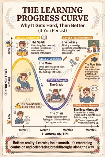 Life Journey Curve Educational Infographic