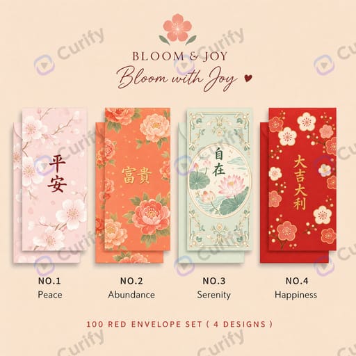 Nano Banana Prompt: Generateur de Set d'Enveloppes Rouges Nouvel An Lunaire | Curify AI