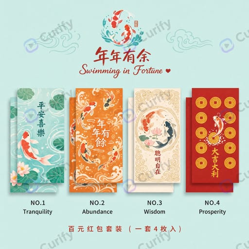 Nano Banana Prompt: Lunar New Year Red Envelope Set Generator | Curify AI