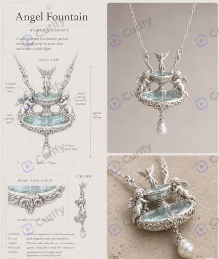 Vintage Gem Necklace Design Sheet