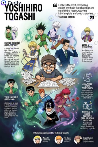 Manga Artist Infographic Poster