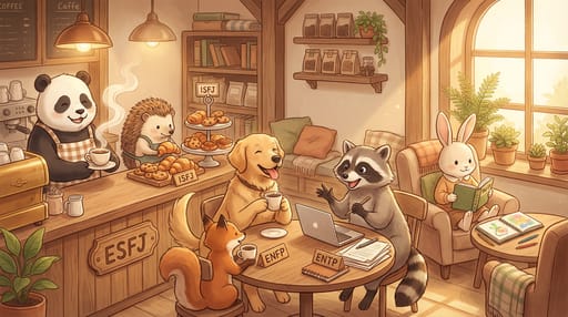 Nano Banana 提示词：MBTI 16 人格动物拟人插画生成器｜Curify AI