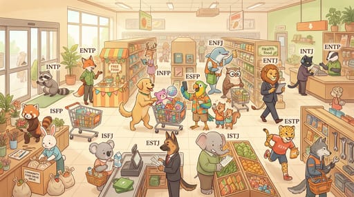 Nano Banana 提示词：MBTI 16 人格动物拟人插画生成器｜Curify AI