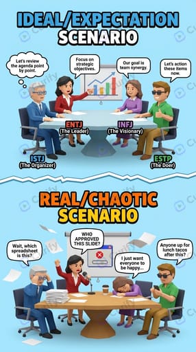 MBTI Personality Comparison Meme Infographic