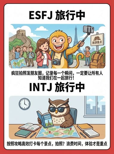 Nano Banana 프롬프트: MBTI 대조 밈 생성기｜Curify AI