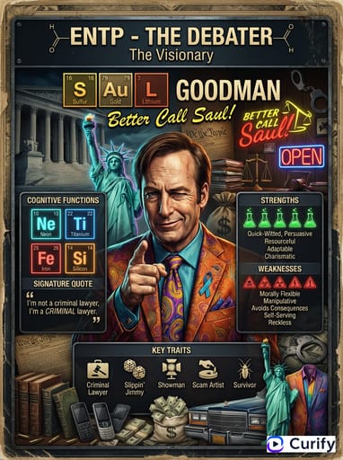 Nano Banana 提示词：MBTI角色可视化生成器｜Curify AI