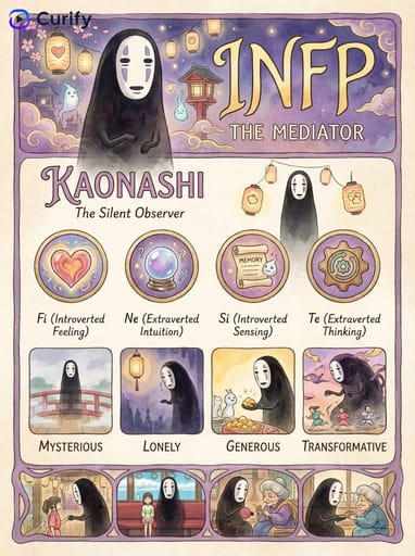 Nano Banana Prompt : Générateur de carte de personnage MBTI Ghibli | Curify AI