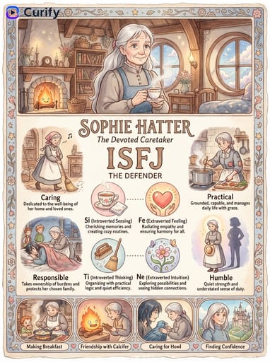 Nano Banana Prompt: 지브리 MBTI 캐릭터 카드 생성기 | Curify AI