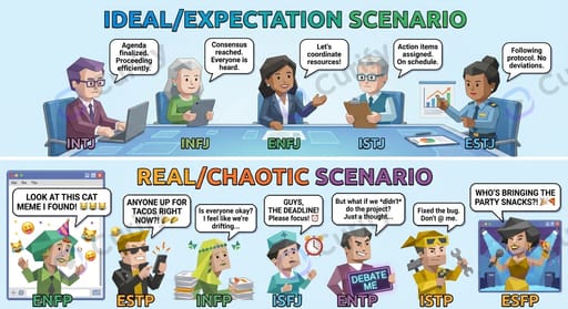 MBTI Group Comparison Infographic preview 1