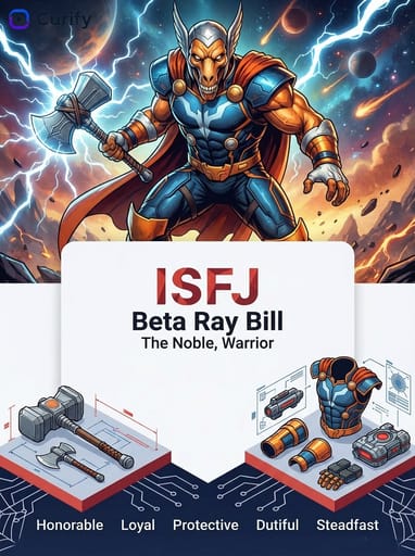 Nano Banana Prompt: Generador de Infografías de Superhéroes MBTI Marvel | Curify AI