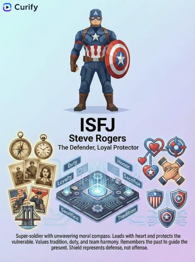 Nano Banana Prompt: MBTI Marvel Superhelden Infografik-Generator | Curify AI