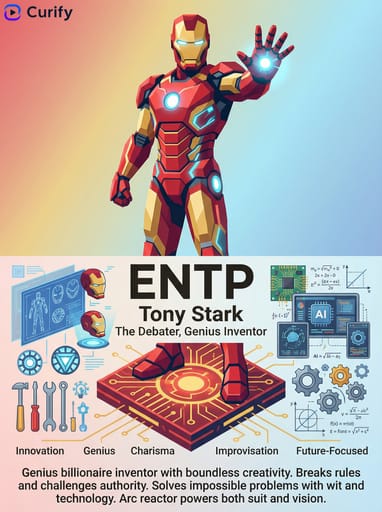 Nano Banana Prompt: Generador de Infografías de Superhéroes MBTI Marvel | Curify AI