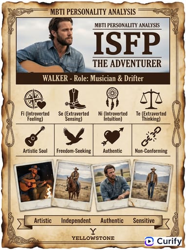 Nano Banana 提示：黄石 MBTI 人物卡生成器 | Curify AI