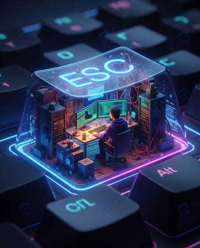 Nano Banana Prompt: Mechanical Keycap Mini Diorama 3D Art Poster | Curify AI