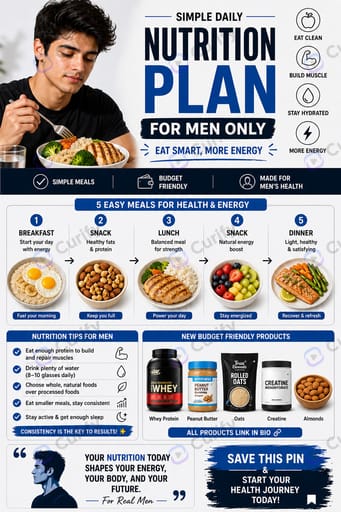 Men's Lifestyle Step Guide Infographic Poster preview 1