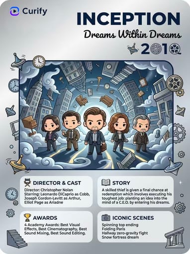 Générateur d'Affiches de Films & Résumés de Films IA (Style Infographique) | Curify AI